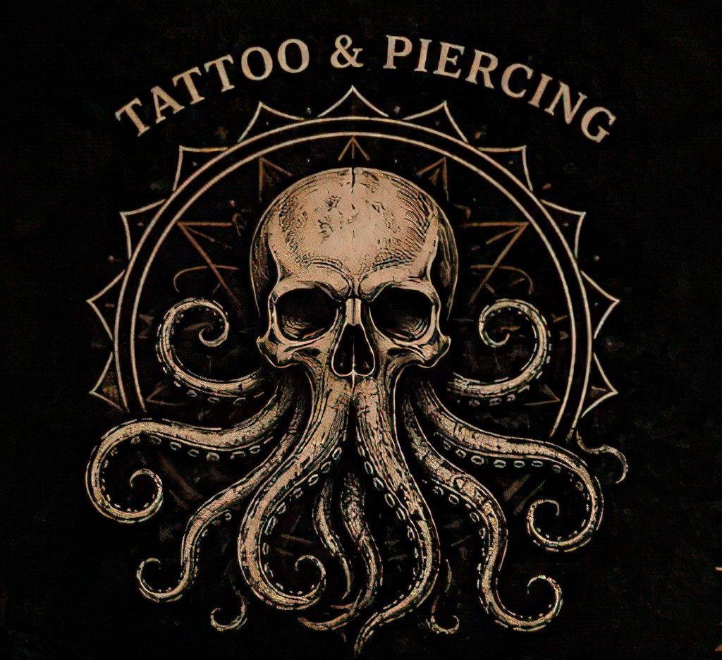 Letan Ink — Logo calavera con tentáculos